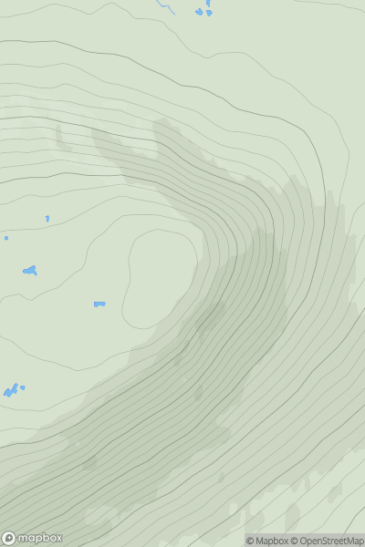 Thumbnail image for Carn Beag [Applecross to Achnasheen] showing contour plot for surrounding peak